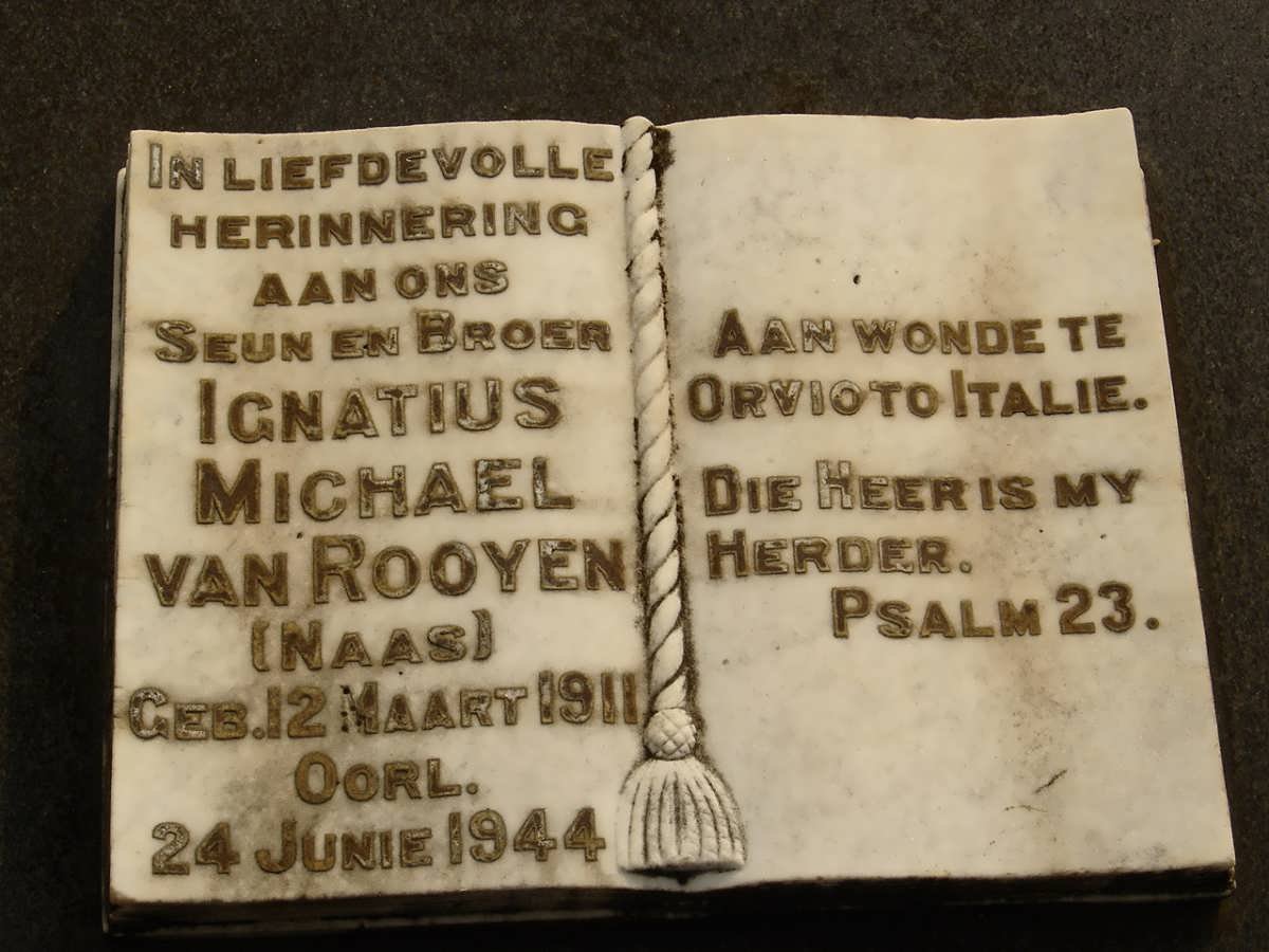 ROOYEN Ignatius Michael, van 1911-1944