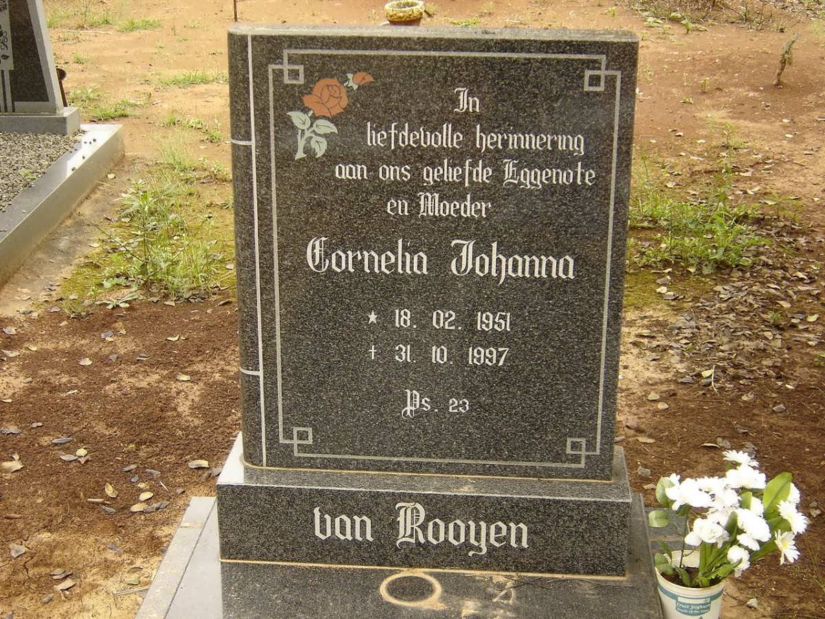 ROOYEN Cornelia Johanna, van 1951-1997