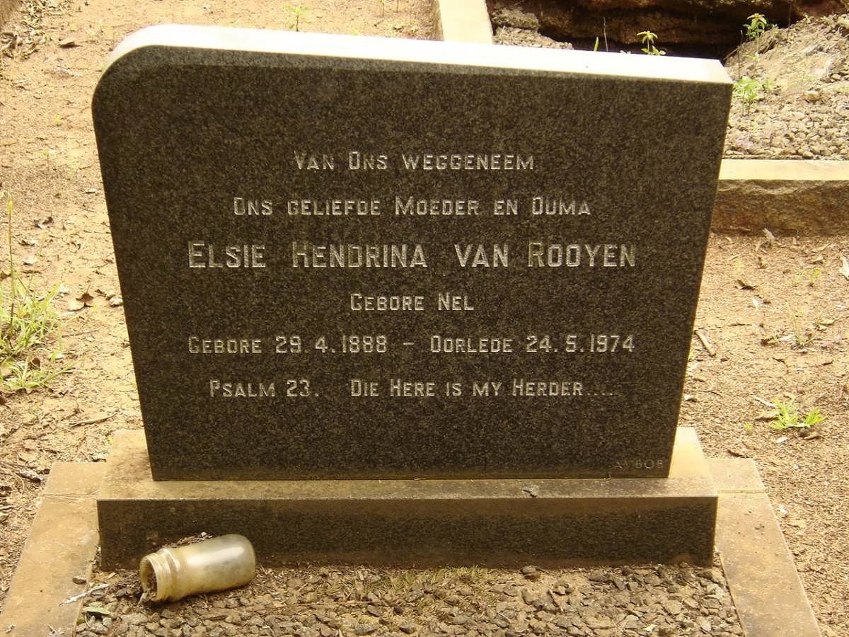 ROOYEN Elsie Hendrina, van nee NEL 1888-1974