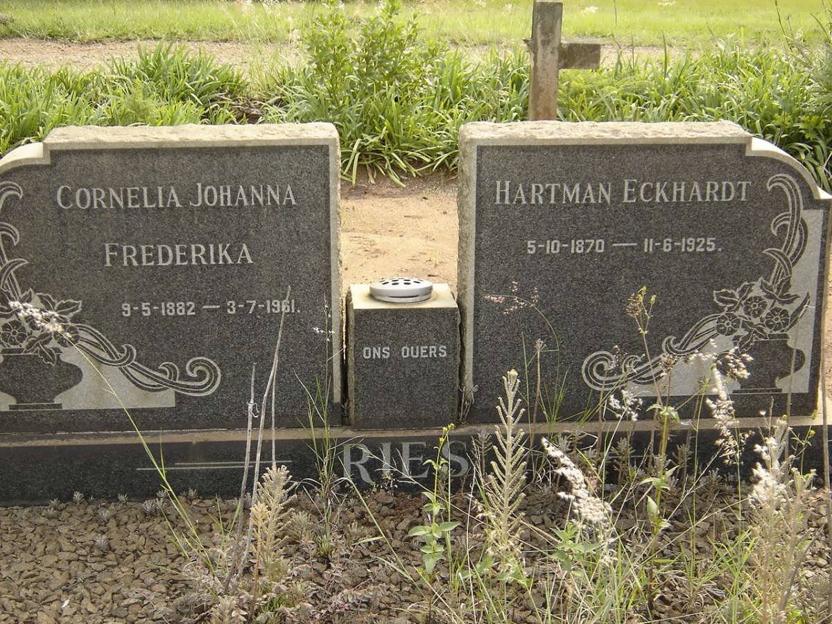 RIES Hartman Eckhardt 1870-1925 &amp; Cornelia Johanna Frederika 1882-1961