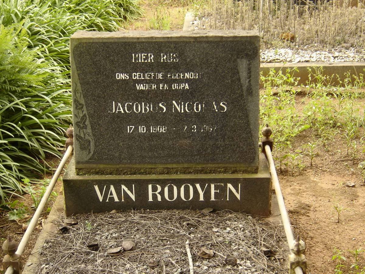 ROOYEN Jacobus Nicolas, van 1908-1967