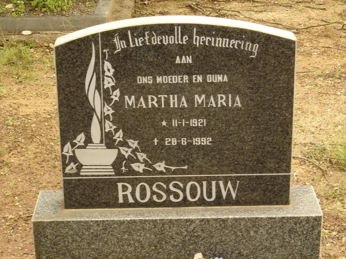 ROSSOUW Martha Maria 1921-1992