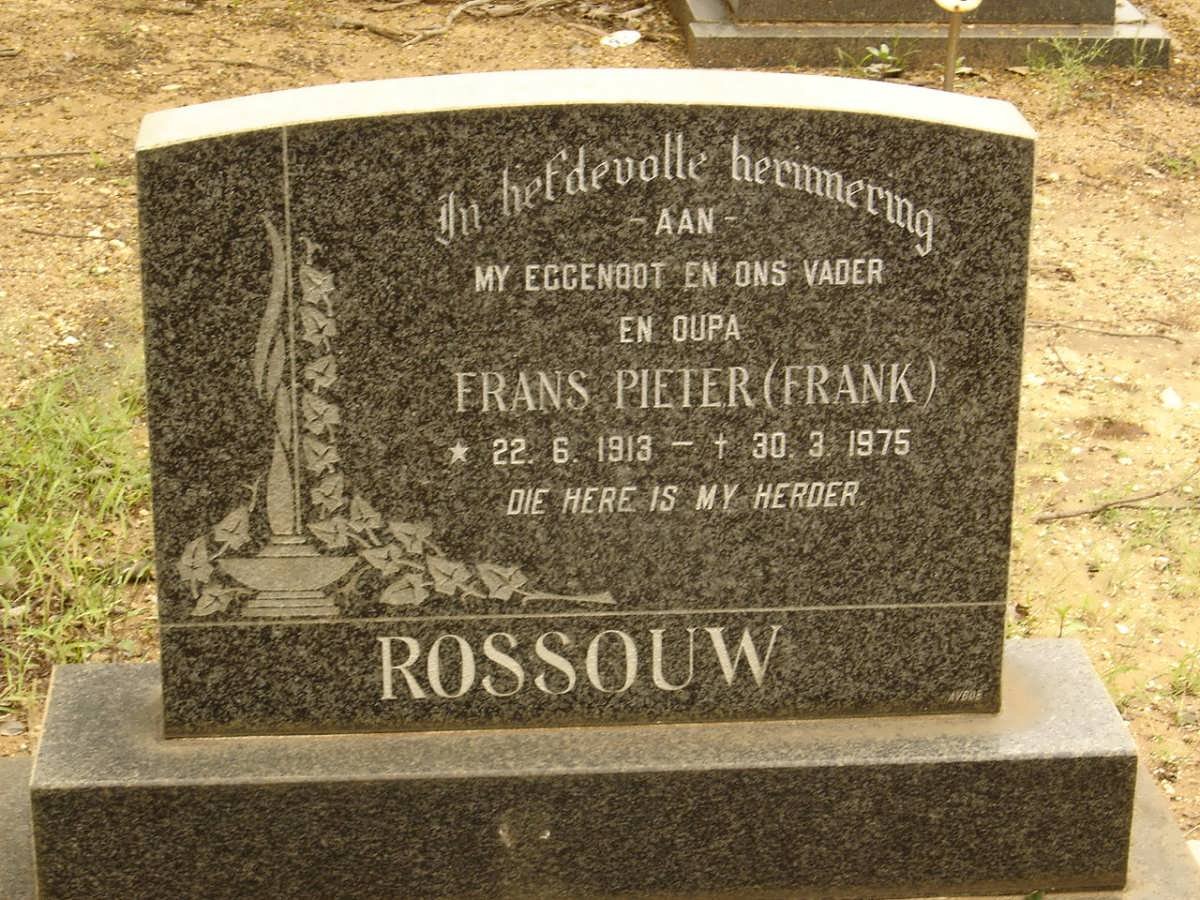 ROSSOUW Frans Pieter 1913-1975