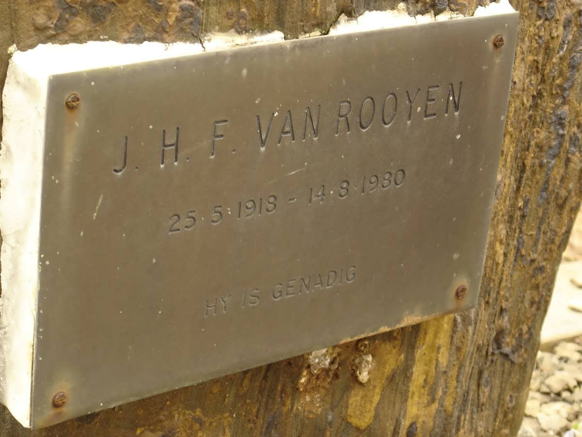 ROOYEN J.H.F., van 1919-1980