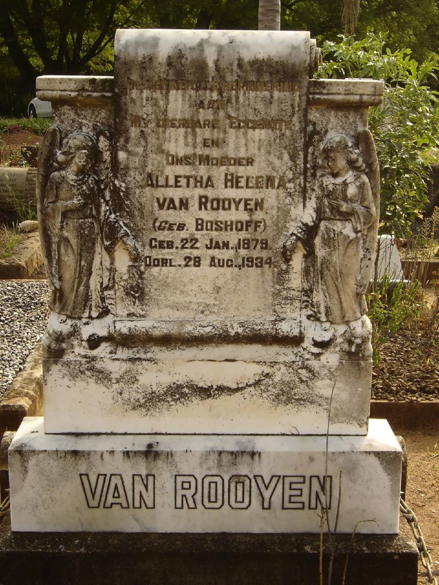 ROOYEN Alletha Helena, van nee BOSHOFF 1879-1934