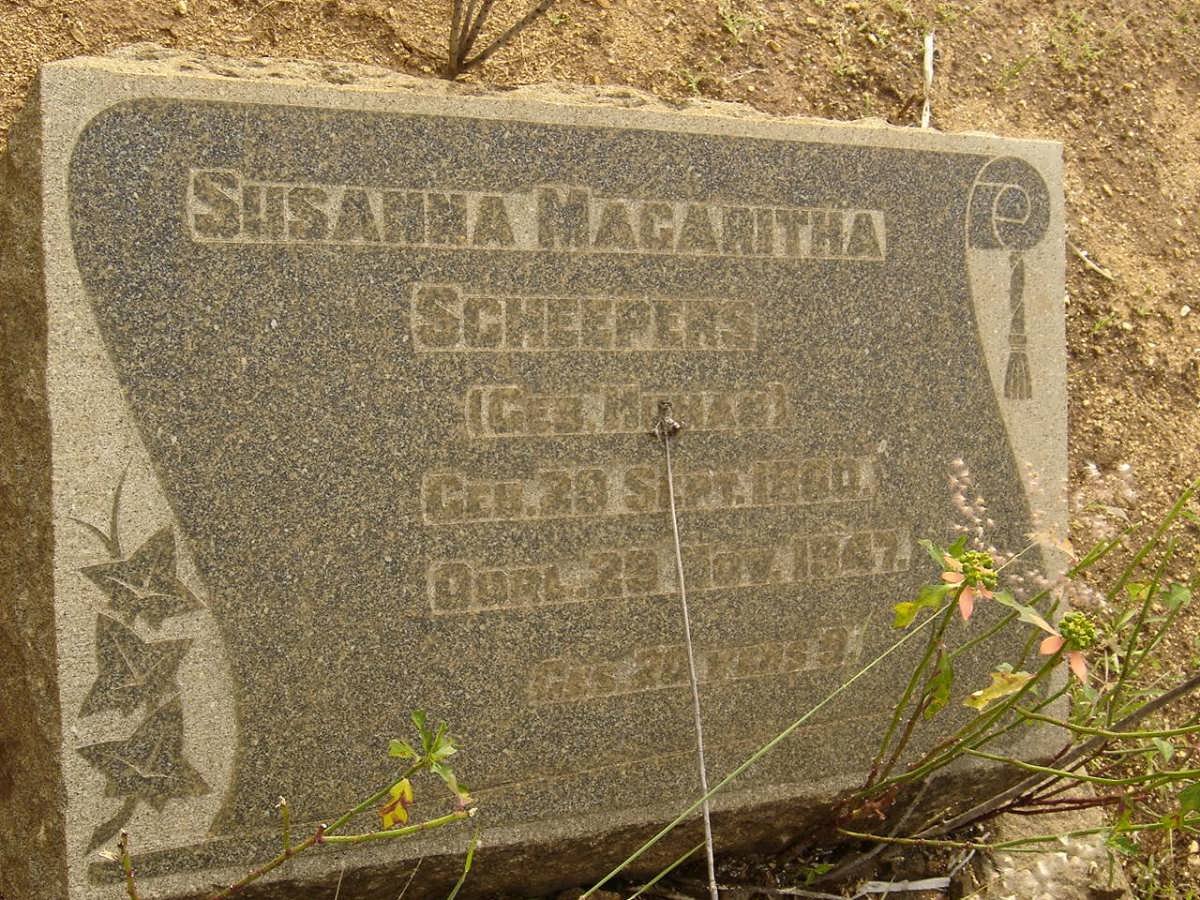 SCHEEPERS Susanna Magaritha nee HUMAN 1860-1947