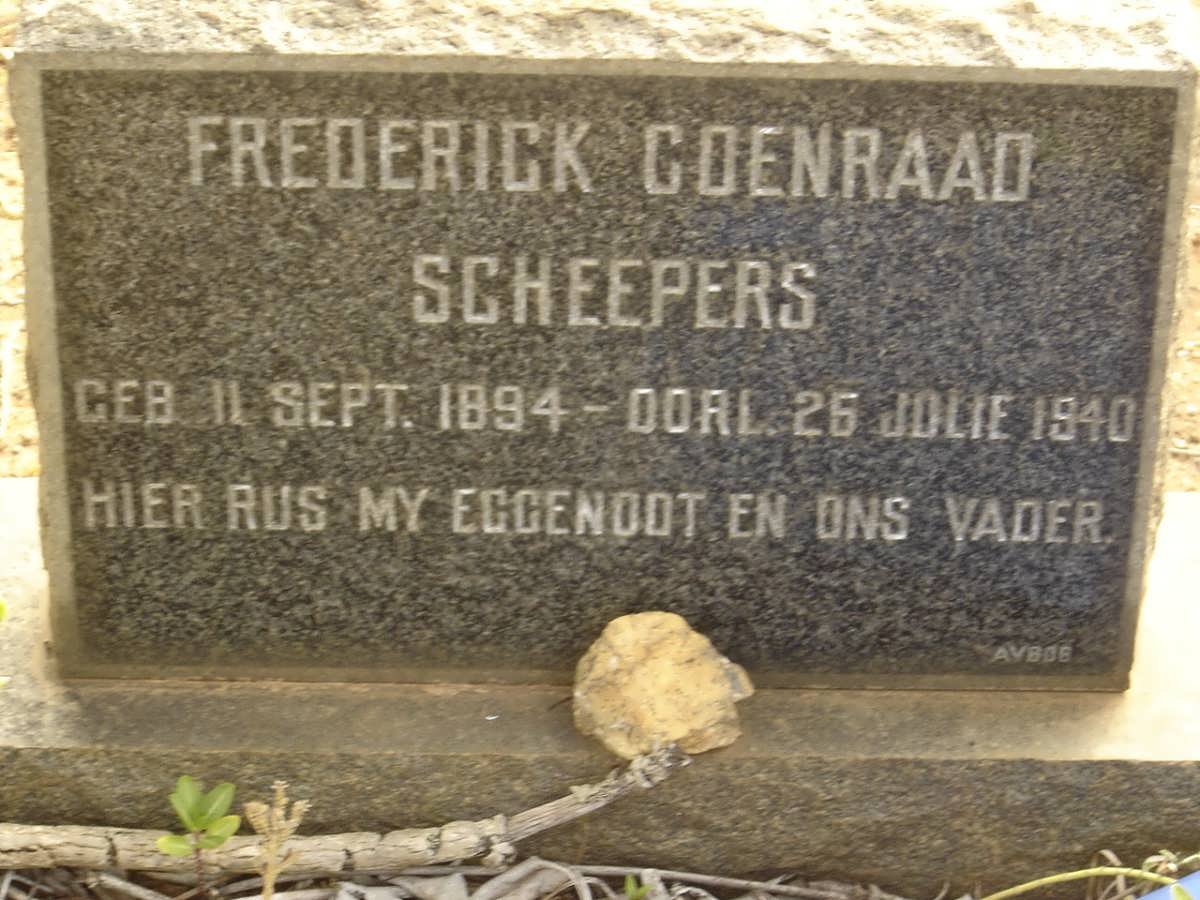 SCHEEPERS Frederick Coenraad 1894-1940