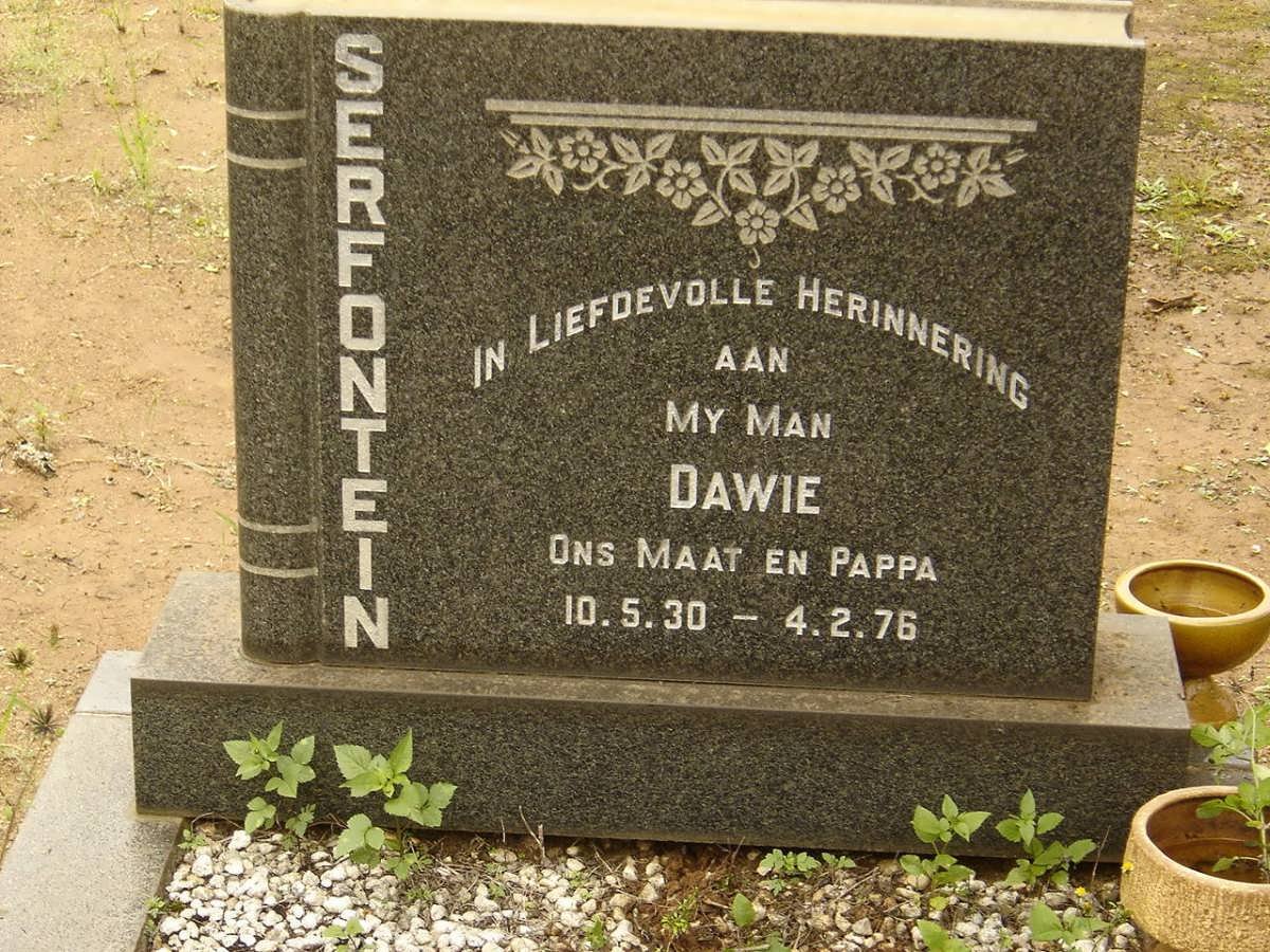 SERFONTEIN Dawie 1930-1976