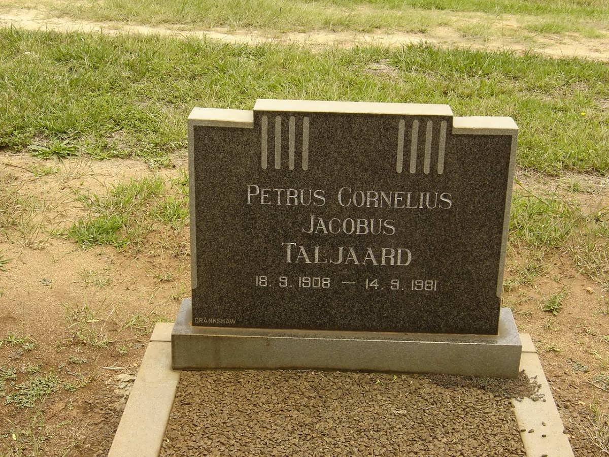TALJAARD Petrus Cornelius Jacobus 1908-1981