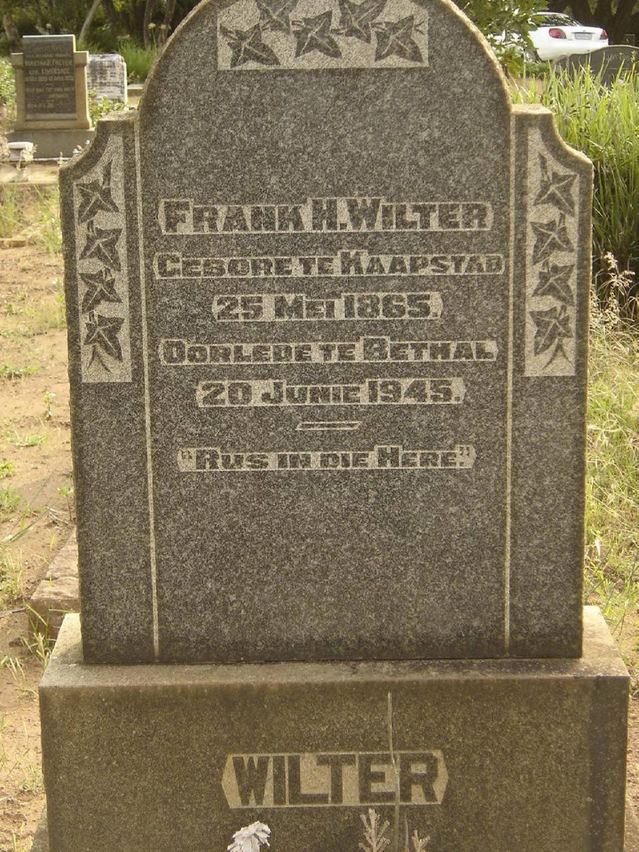 WILTER Frank H. 1865-1945