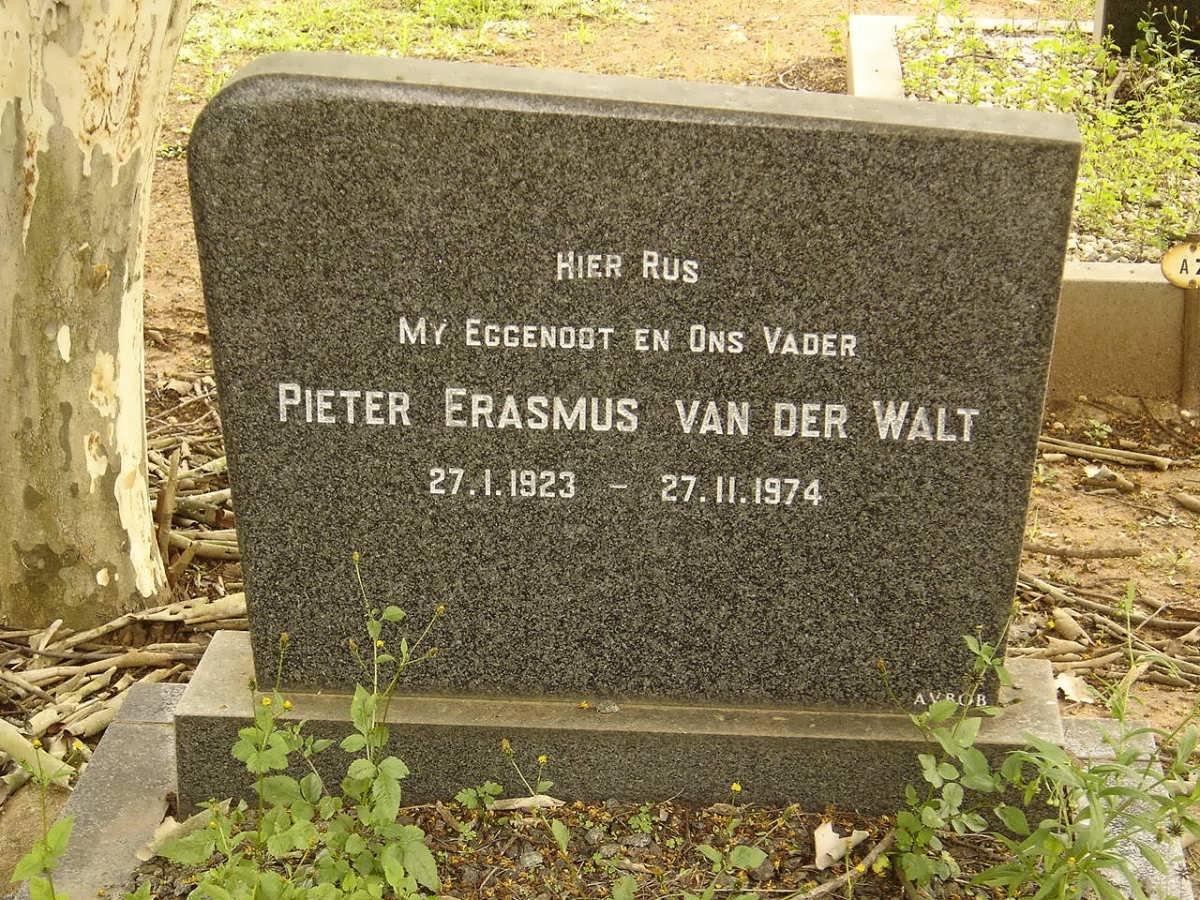 WALT Pieter Erasmus, van der 1923-1974