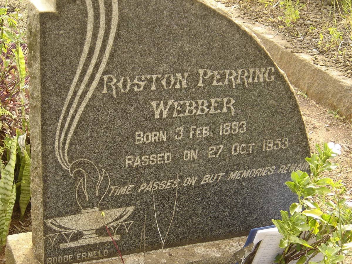 WEBBER Roston Perring 1893-1953