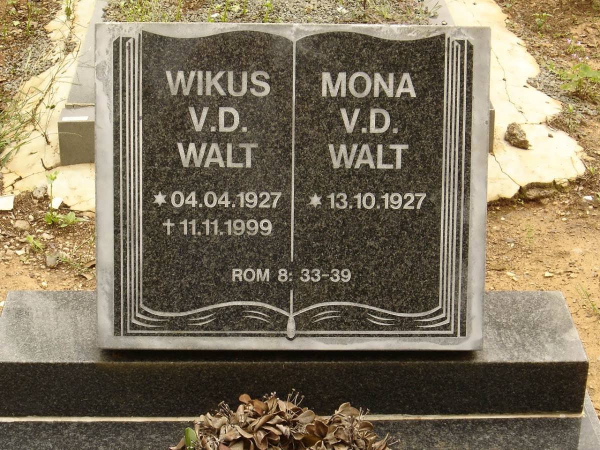 WALT Wikus, van der 1927-1999 &amp; Mona 1927-