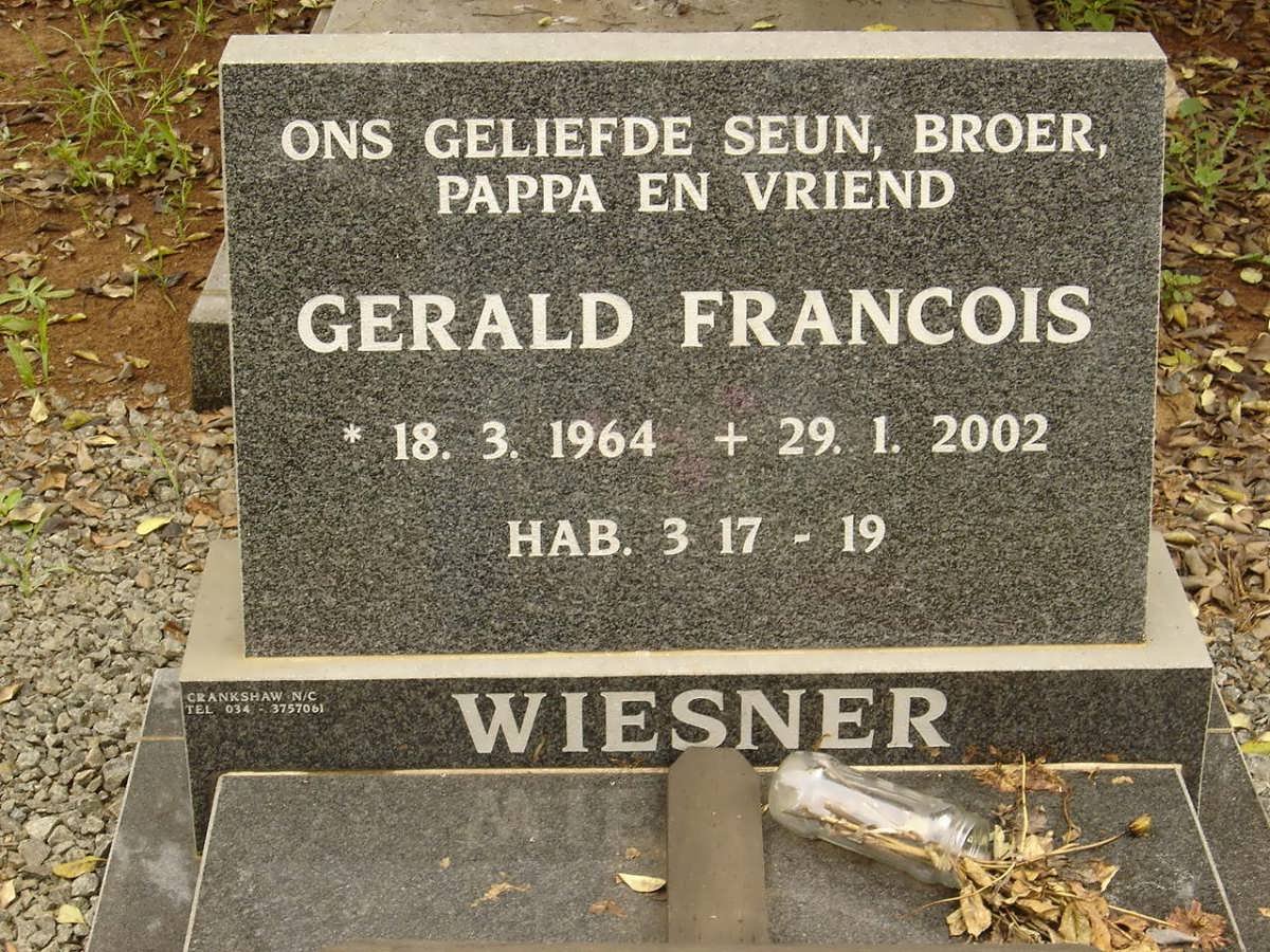 WIESNER Gerald Francois 1964-2002