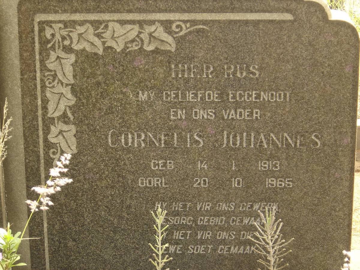 ? Cornelius Johannes 1913-1965