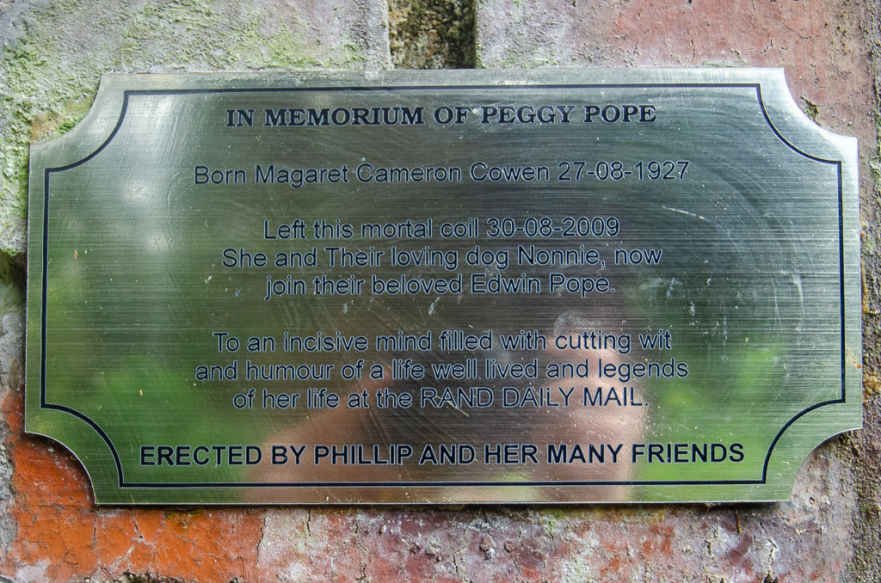 POPE Margaret Cameron nee COWEN 1927-2009