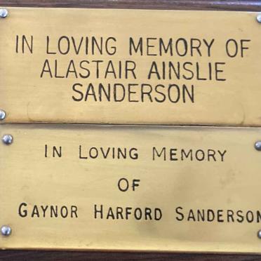 SANDERSON Alastair Ainslie & Gaynor Harford