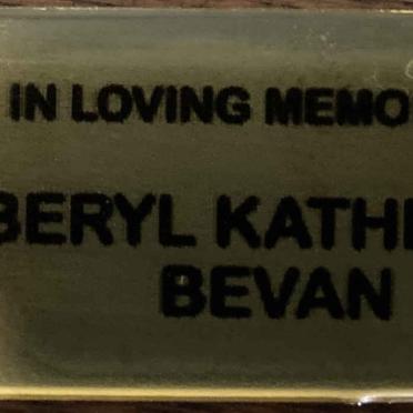 BEVAN Beryl Kathleen