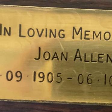 ALLEN Joan 1905-1999