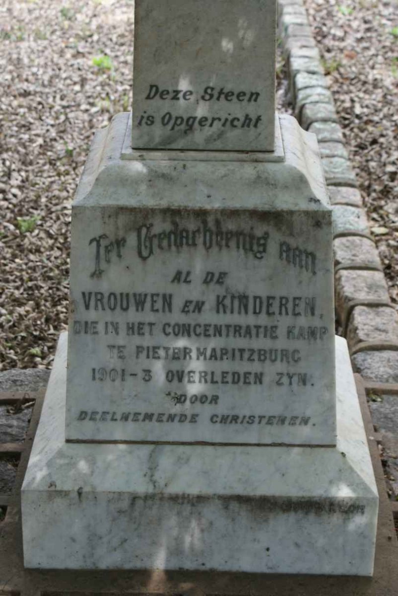 01. Pietermaritzburg Konsentrasiekamp Gedenksteen 1901-1903
