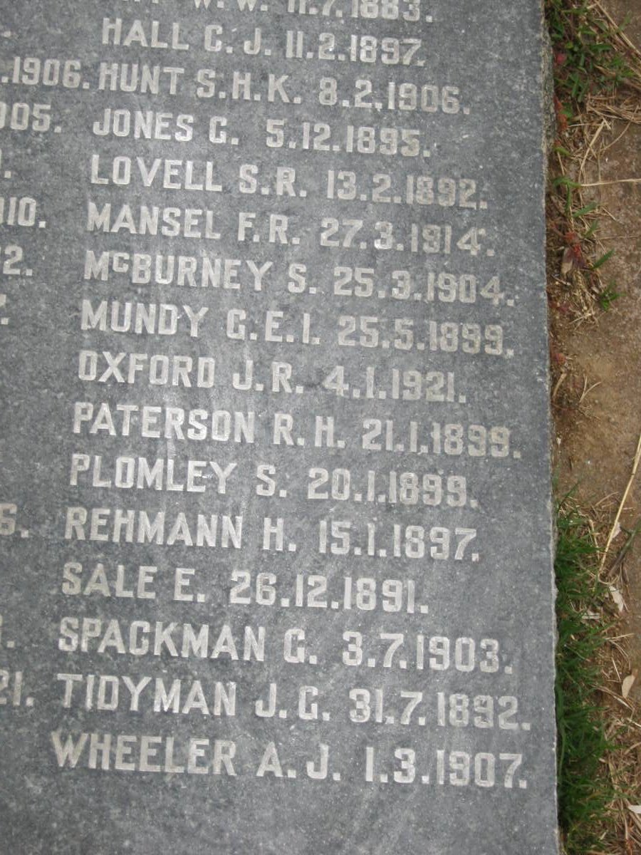 10. MEMORIAL TO MEMBERS OF THE NATAL MOUNTED POLICE AND NATAL POLICE
