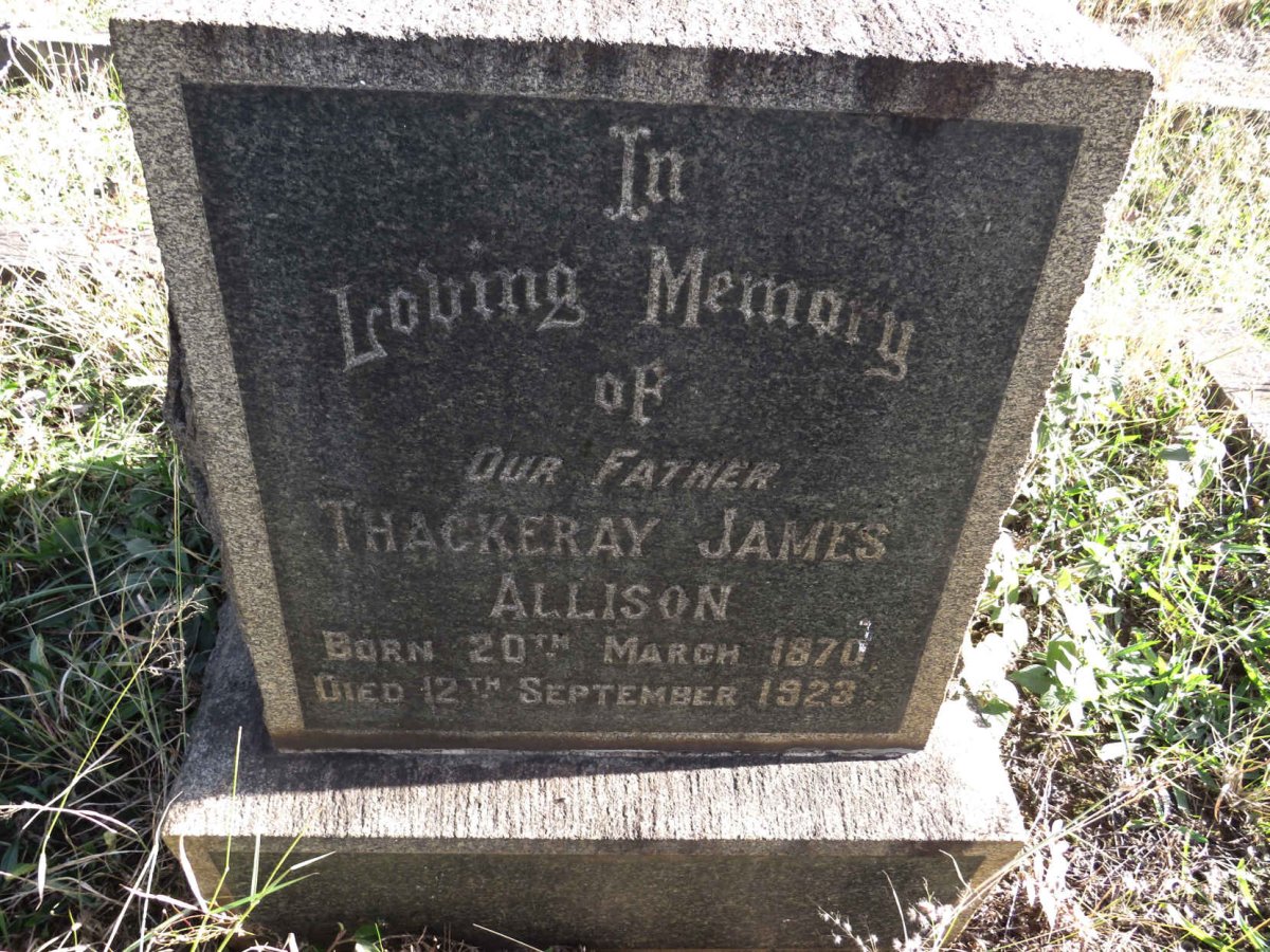 ALLISON Thackeray James 1870-1923