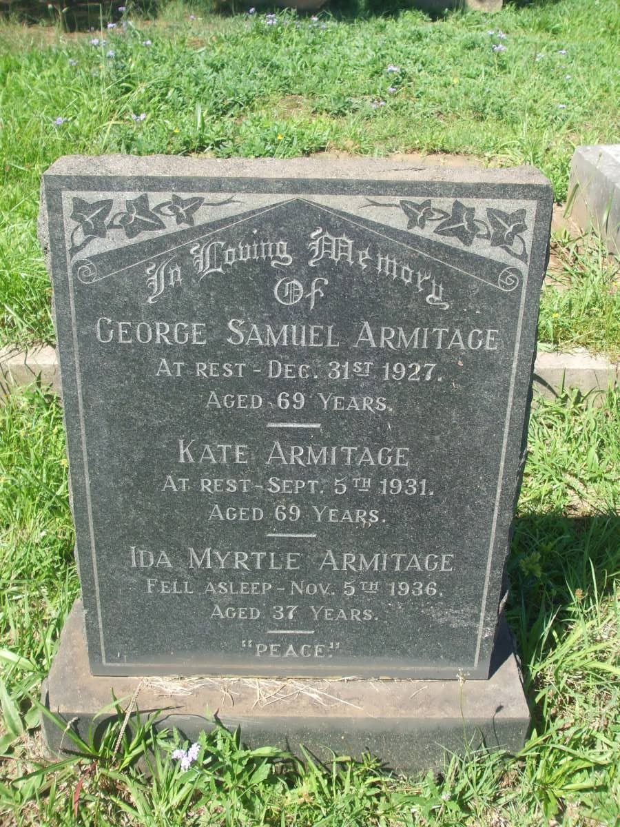 ARMITAGE George Samuel -1927 &amp; Kate -1931 :: ARMITAGE Ida Myrtle -1936