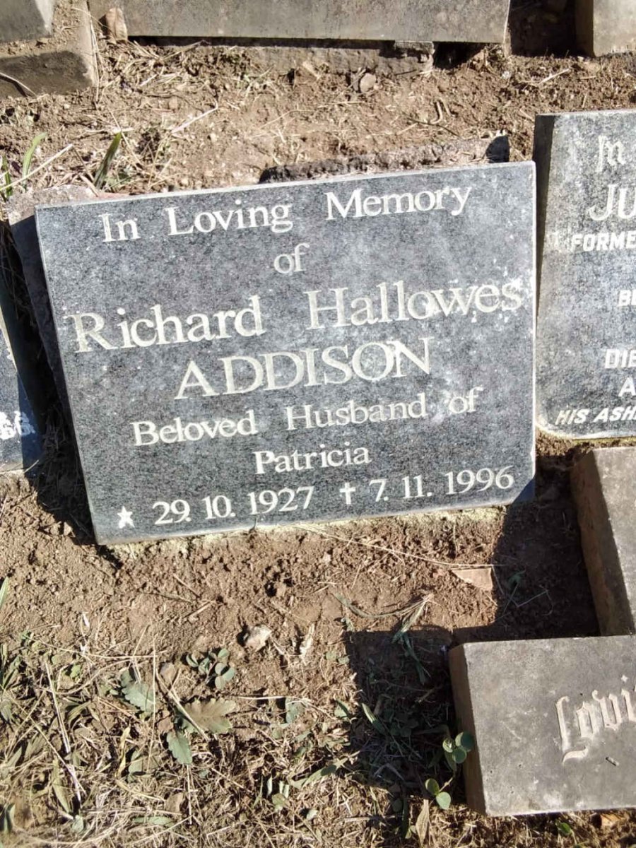 ADDISON Richard Hallowes 1927-1996