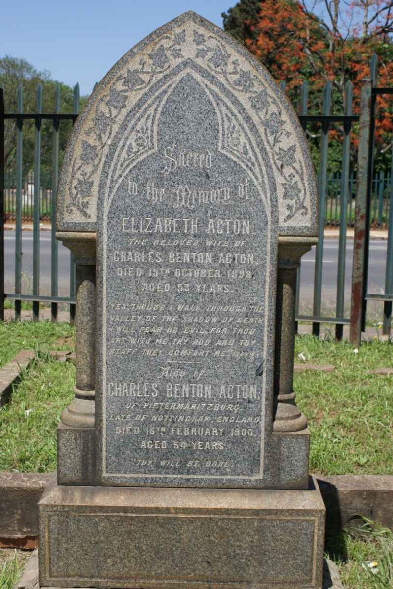 ACTON Charles Benton -1900 &amp; Elizabeth -1898