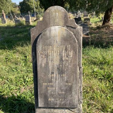 ALLEN Christopher -1871 & Jane -1902