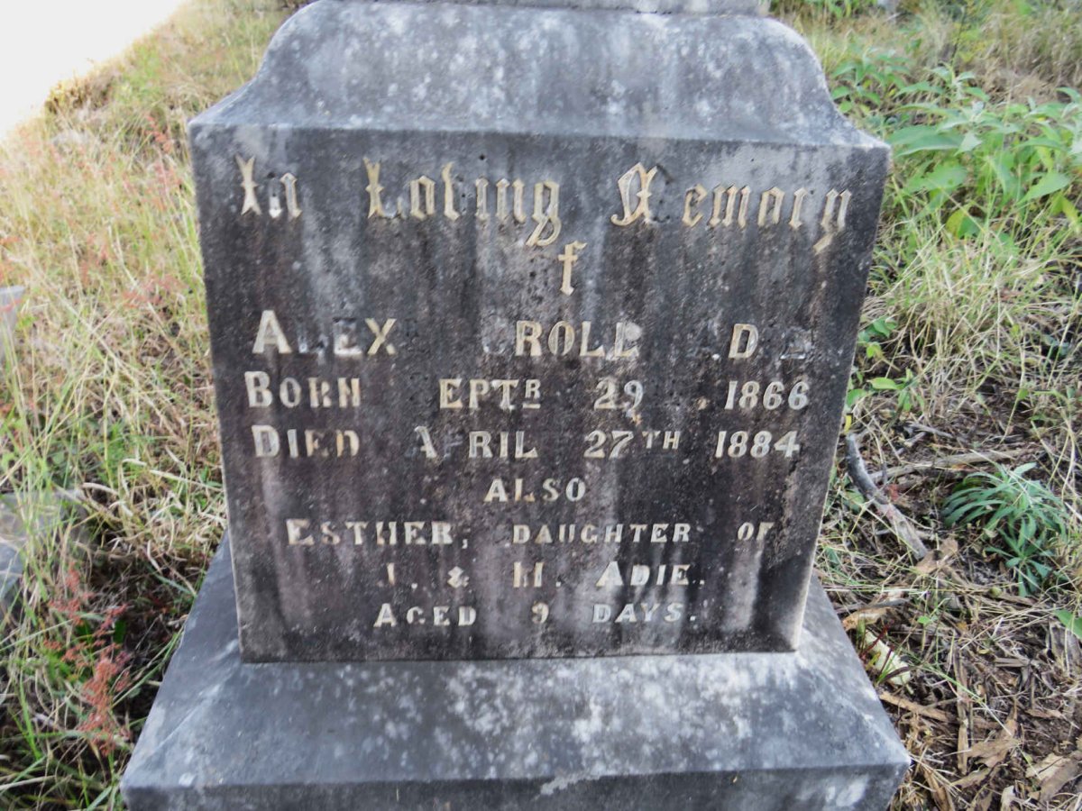 ADIE Alex Croll 1866-1884 :: ADIE Esther 