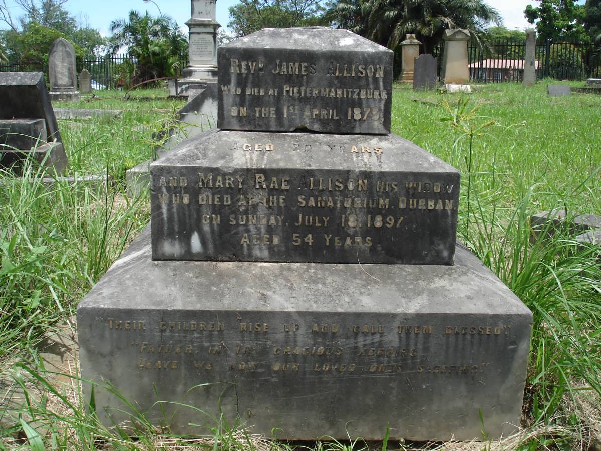 ALLISON James -1875 &amp; Mary RAE -1897