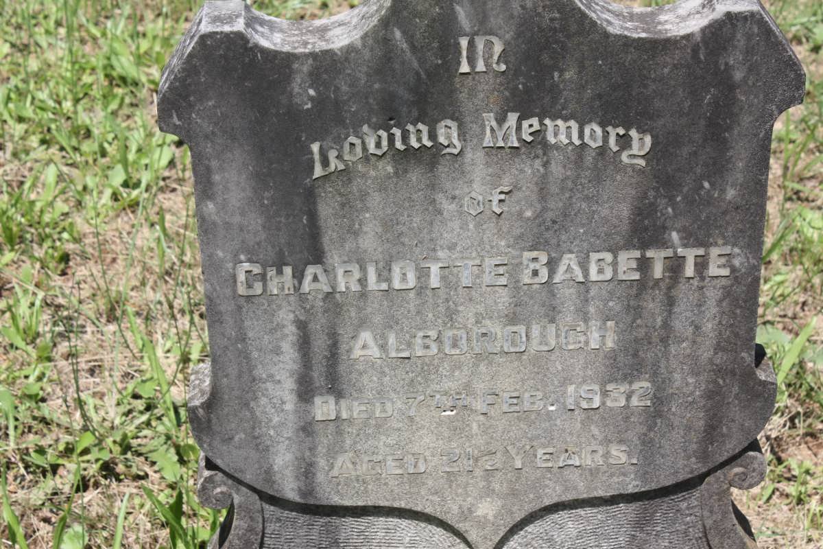 ALBOROUGH Charlotte Babette -1932