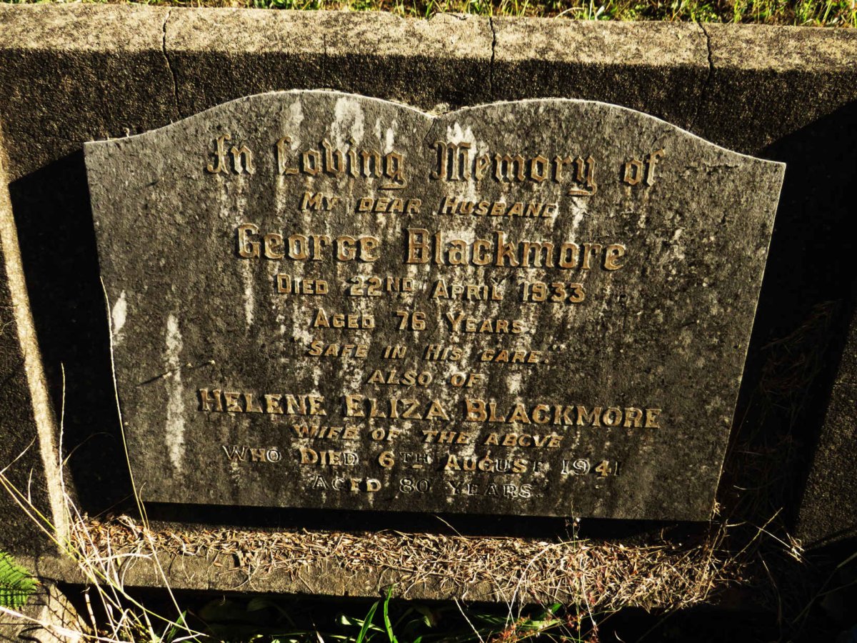 BLACKMORE George -1933 & Helene Eliza -1941