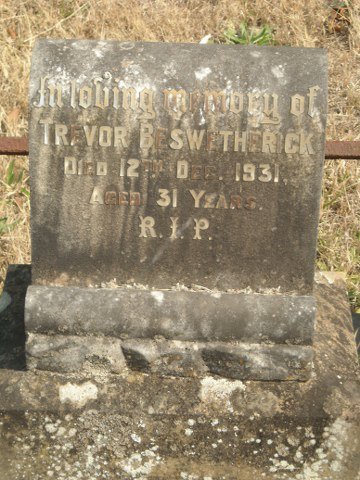 BESWETHERICK Trevor -1931