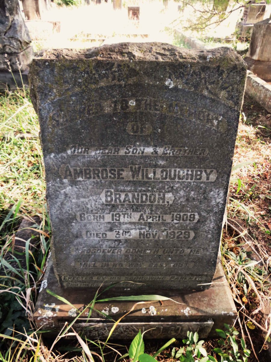 BRANDON Ambrose Willoughby 1909-1929