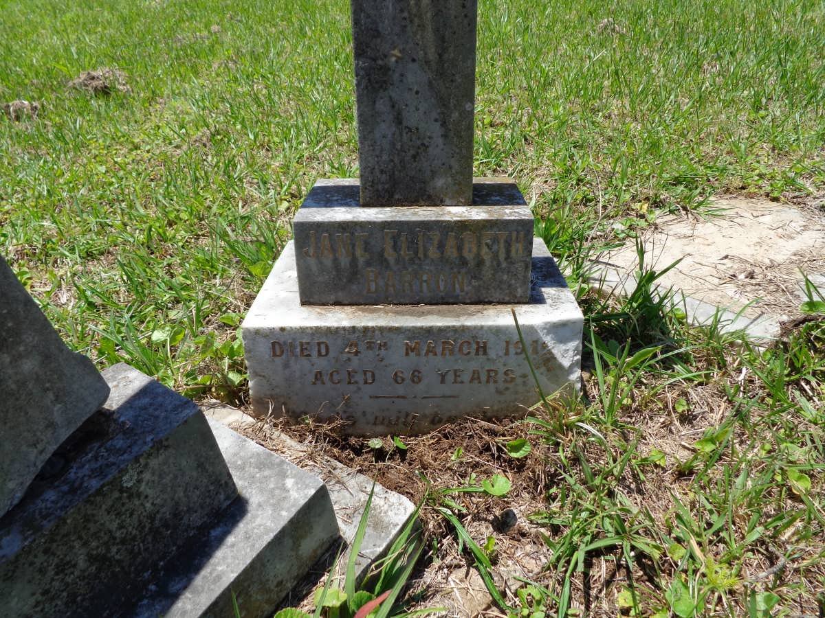 BARRON Jane Elizabeth -1912