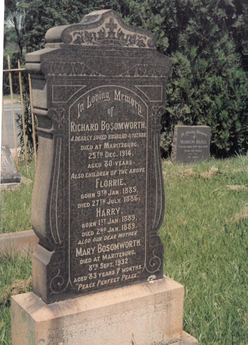 BOSOMWORTH Richard -1914 & Mary -1932 :: BOSOMWORTH Florrie 1885-1886 :: BOSOMWORTH Harry 1889-1889