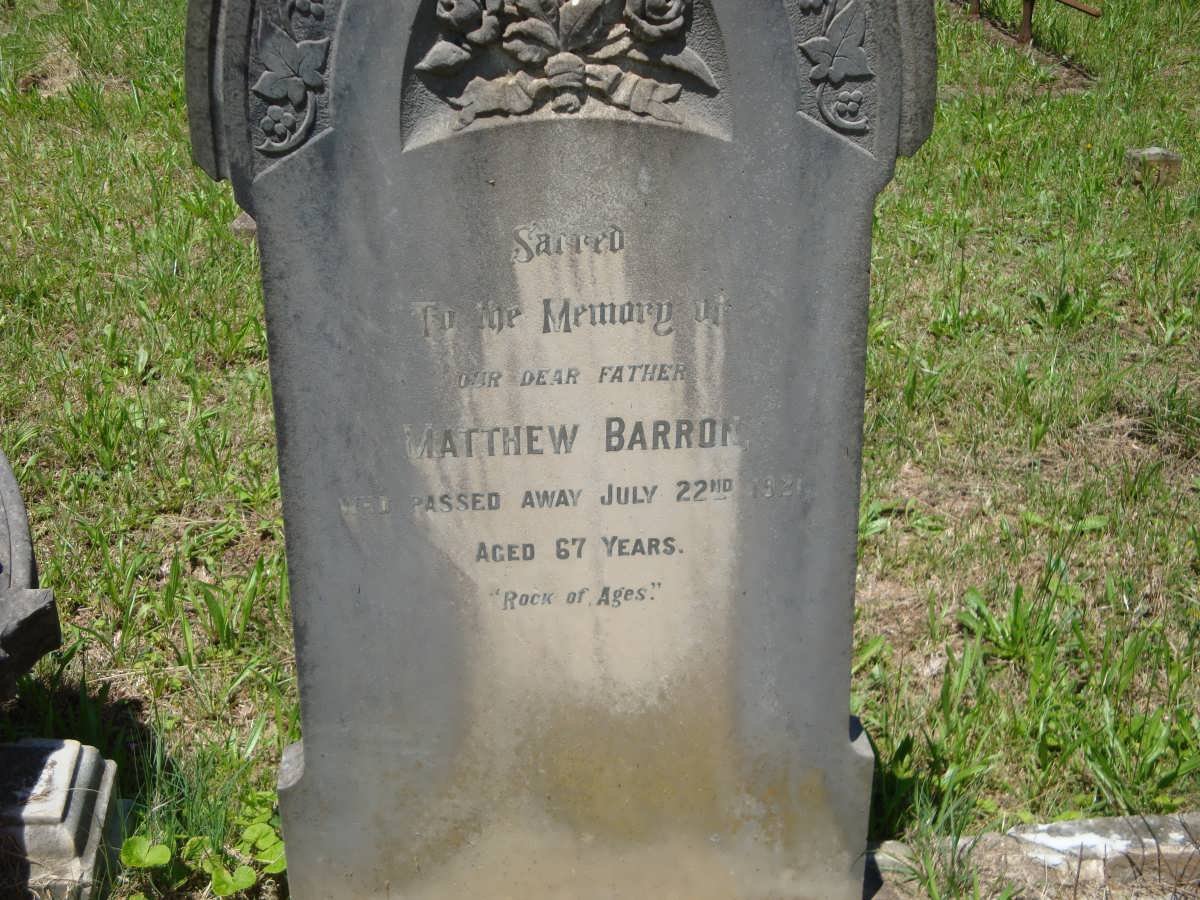 BARRON Matthew -1921