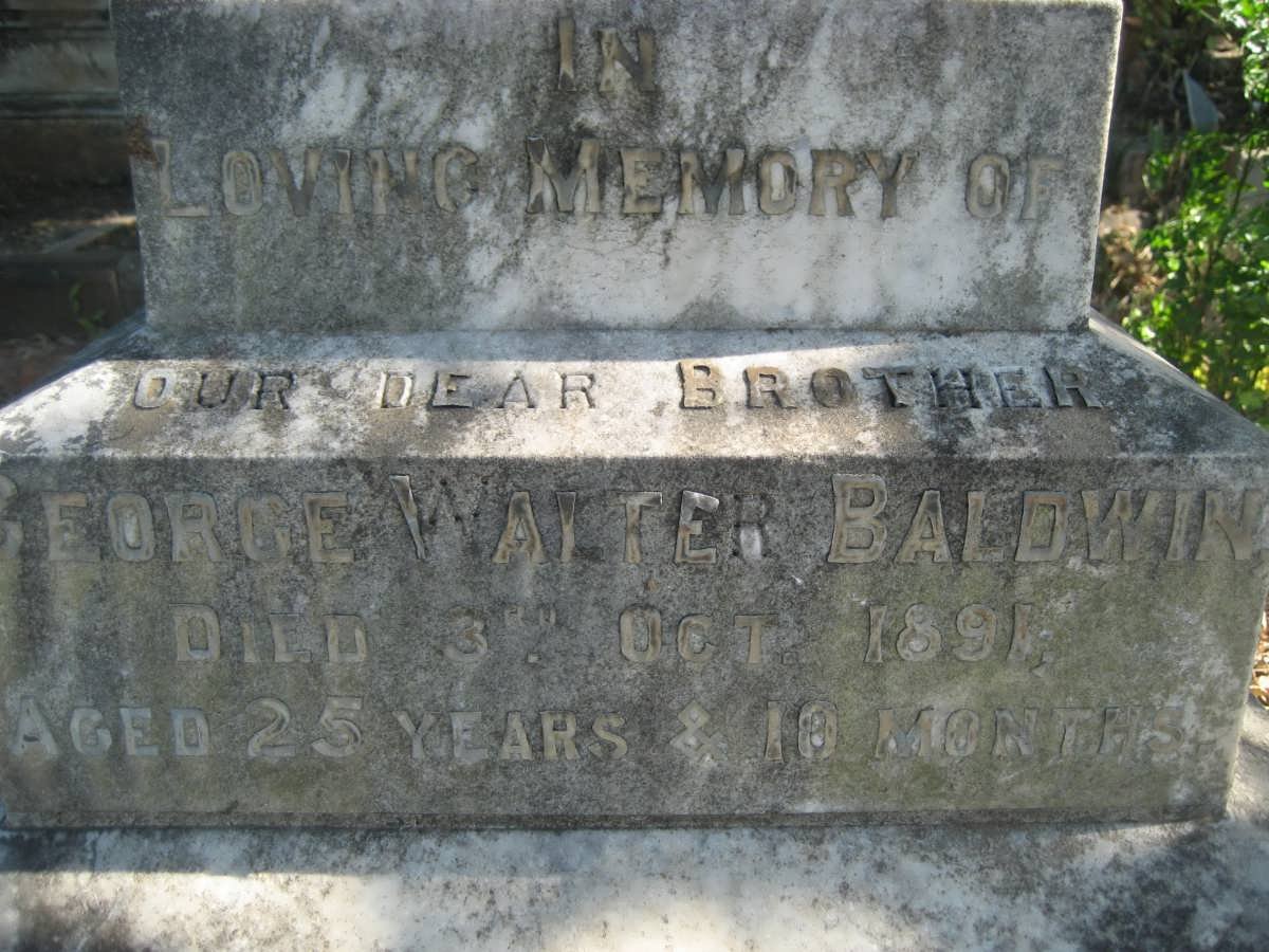 BALDWIN George Walter -1891
