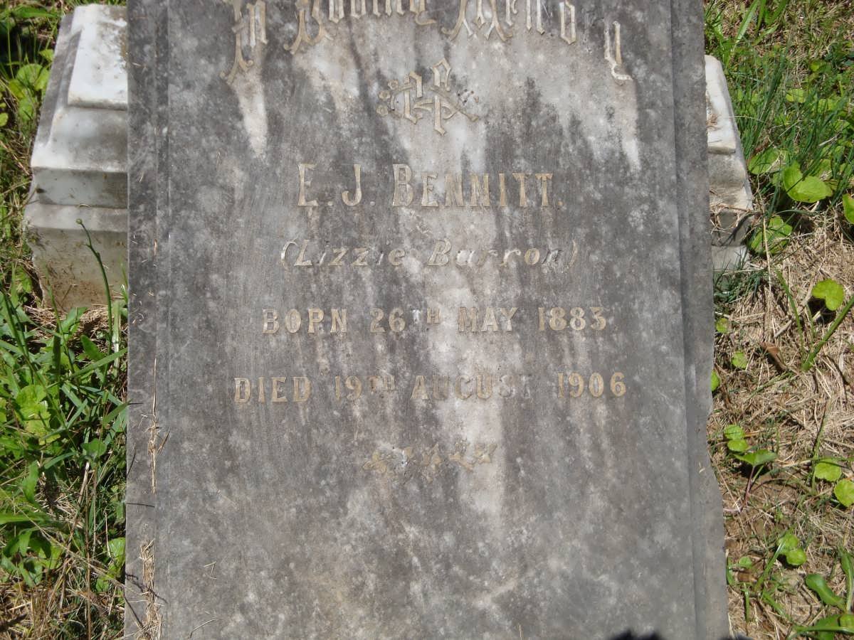 BENNITT E.J. nee BARRON 1883-1906