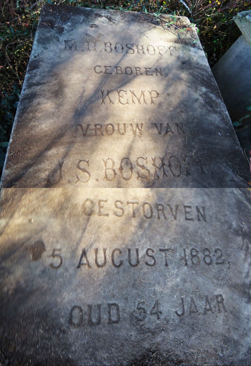 BOSHOFF Maria Helena nee KEMP -1882