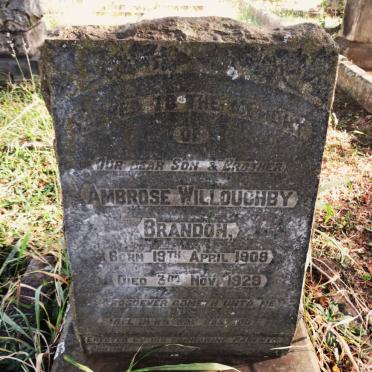 BRANDON Ambrose Willoughby 1909-1929