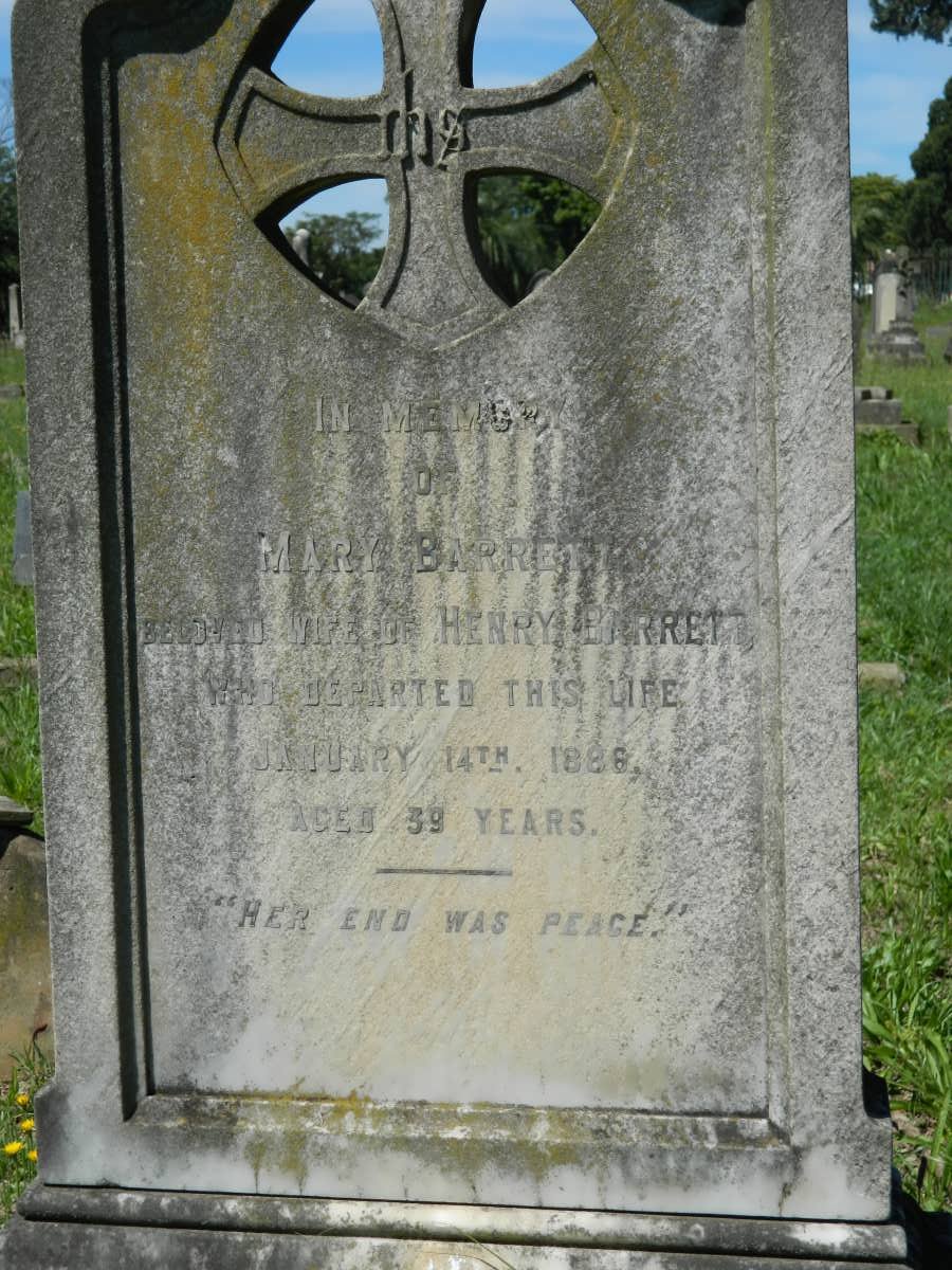 BARRETT Mary -1886