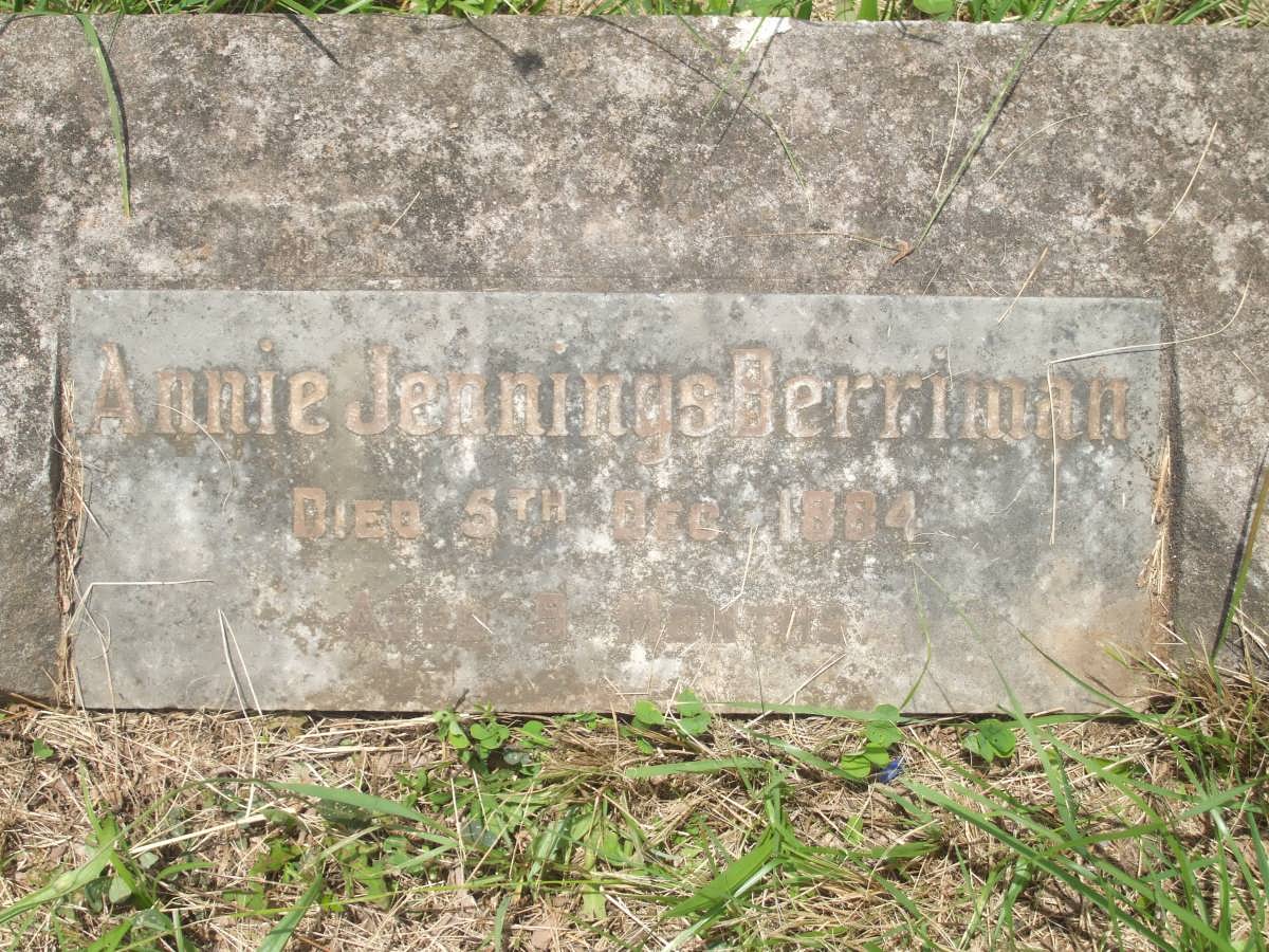 BERRIMAN Annie Jennings -1884