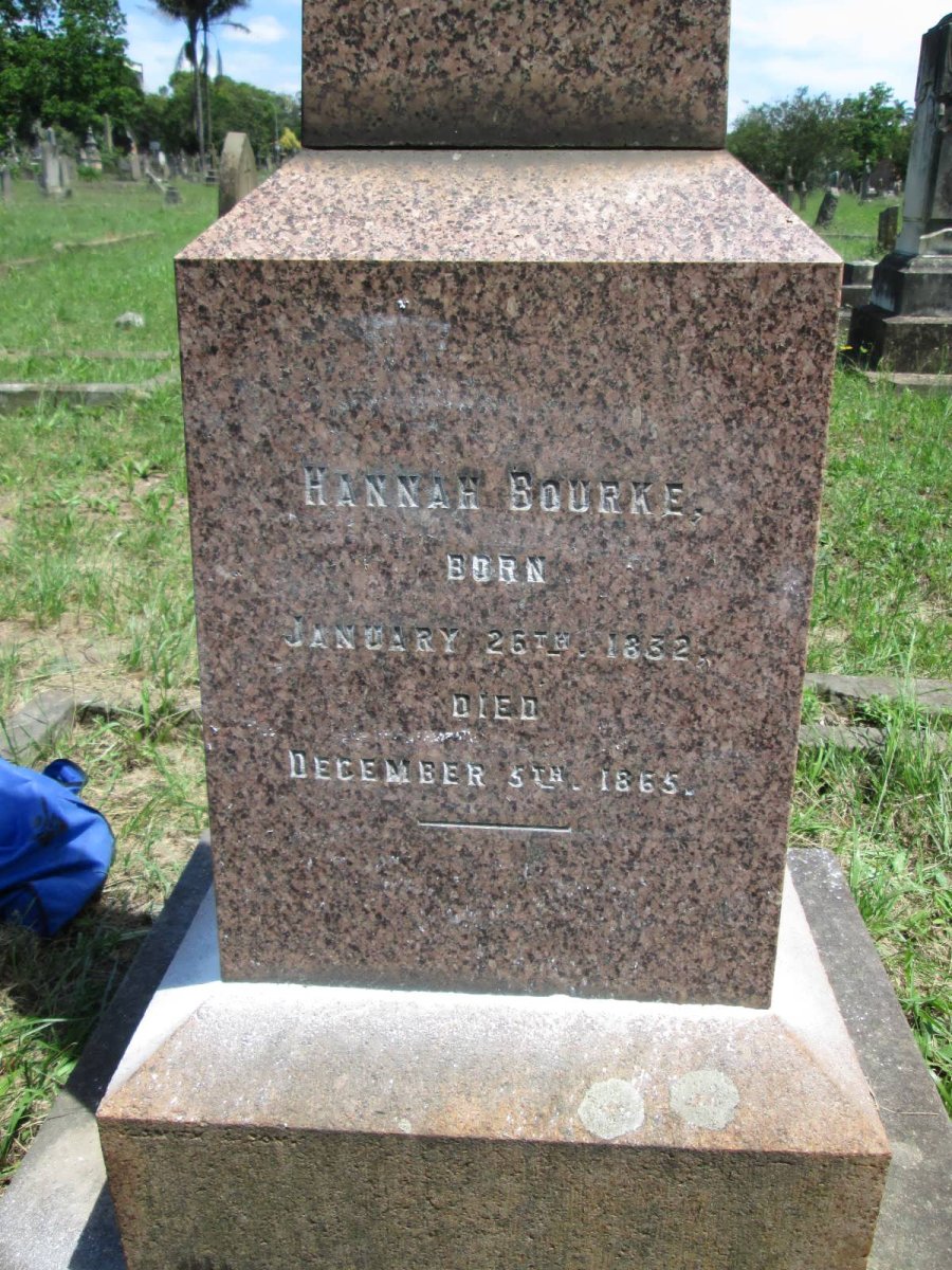 BOURKE Hannah 1832-1865