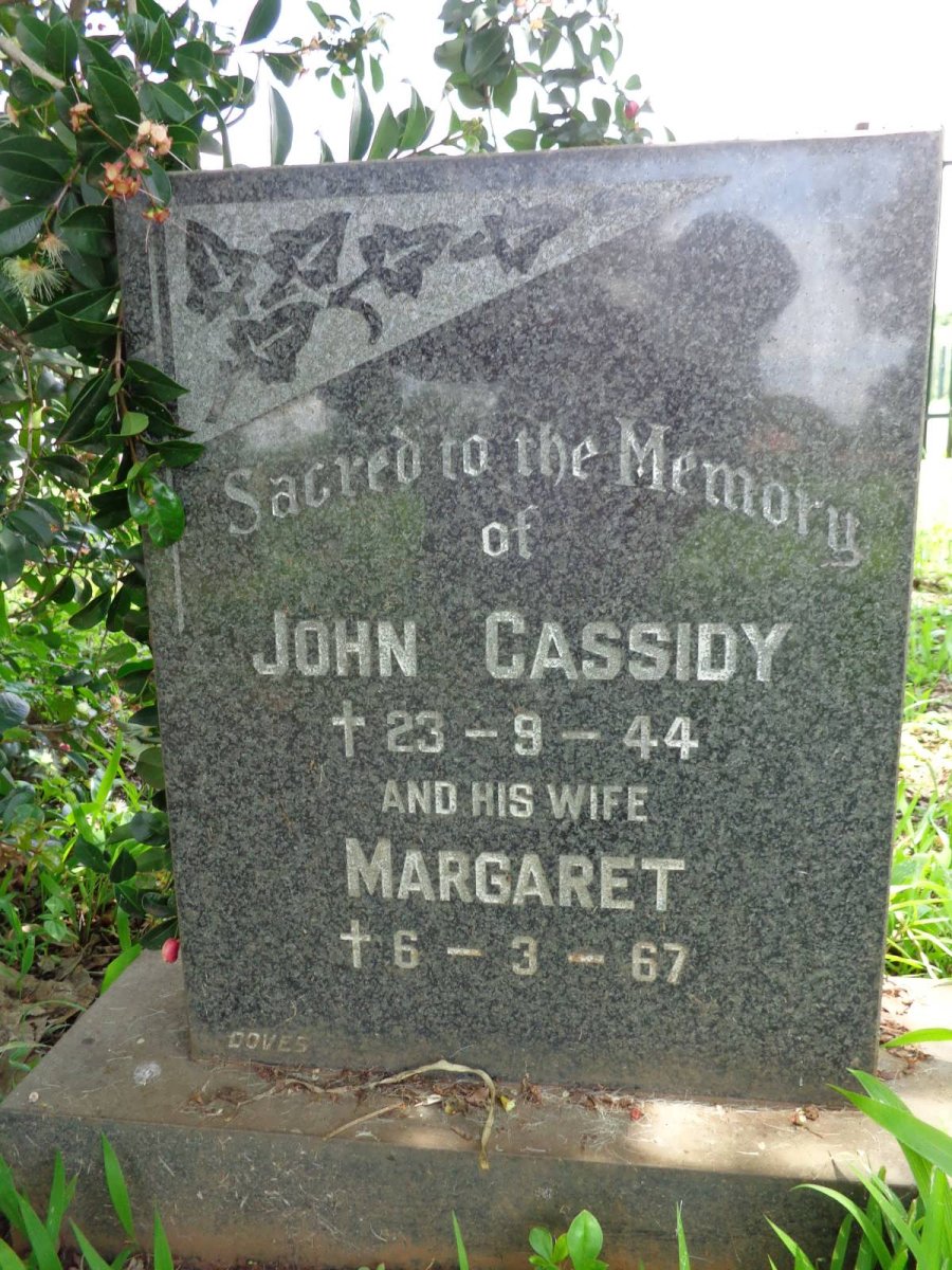 CASSIDY John -1944 &amp; Margaret -1967