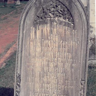 CAMERON Robert Thomson -1918 & Elizabeth 1855-1927