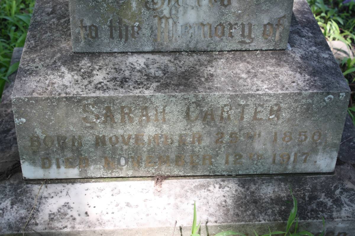 CARTER Sarah 1850-1917