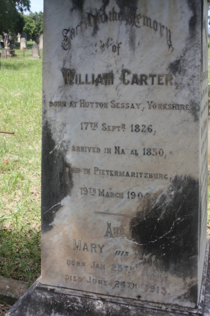 CARTER William 1826-1904 &amp; Mary 1827-1913